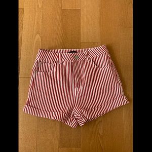 Forever21 Stripe High Waist Short